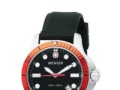 wenger men s 72343 battalion iii diver orange bezel black rubber watch