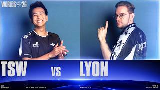 TSW vs. LYON | WORLDS 2026 | Swiss Stage Day 1