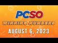 P81M Jackpot Ultra  Lotto 6/58, 2D, 3D, and Superlotto 6/49 | August 6, 2023