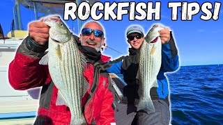 ROCKFISH Tips And Tactics For Late Fall! Chesapeake Bay Striped Bass Fishing!