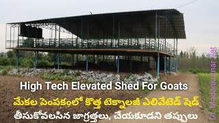 High Tech Elevated Goat Shed Construction, Precautions|మేకల పెంపకంలో కొత్త టెక్నాలజీ ఎలివేటెడ్ షెడ్