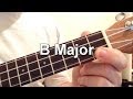 How to play B Major chord on the ukulele!