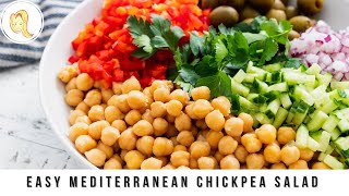 Easy Mediterranean Chickpea Salad | healthy, plant-based, vegan