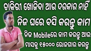 2022 ରେ ଘରେ ବସିକରି କରନ୍ତୁ ପାର୍ଟ ଟାଇମ୍ ଜବ୍//ଓଡିଶାର ବଡ Part Time job//Best Part time job in odisha