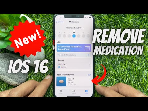 How to delete an item from your medication log in the Health app on iPhone iOS 16