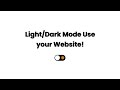 Light Dark Mode with JavaScript & HTML CSS use your Website | JavaScript Light/Dark @raselcoder