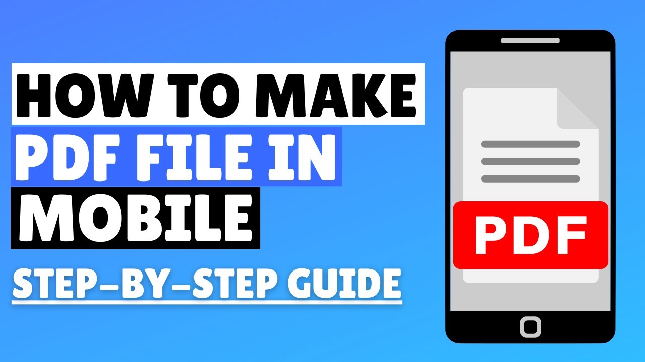 How To Make Pdf File In Mobile Android Iphone Youtube