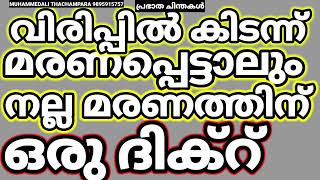 നല്ലമരണത്തിന് ഒരു ദിക്റ് #islamicspeechmalayalam