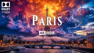 PARIS 4K ULTRA HD [60FPS] • Fly Over the City of Lights with Inspiring Cinematic Music