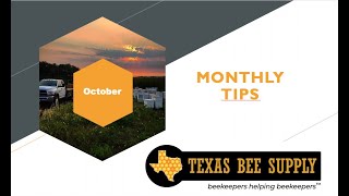 October Beekeeping Tips