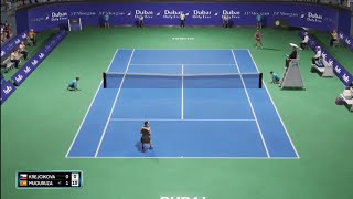 Barbora Krejcikova vs Gaebine Muguruza | WTA Dubai Final Live Gameplay
