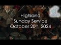 October 20 - Worship Service