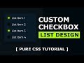 CSS Custom Checkbox List Design | Html and CSS