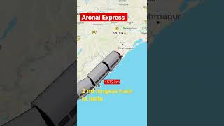 2nd largest train route in india || Aronai Express