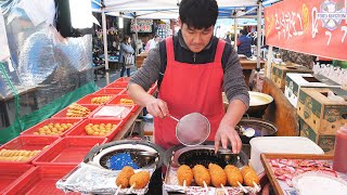 추억은 덤!!  5일장날에 맛보는 1000원 핫도그와 찹쌀도너츠 / 길거리음식 / 안산시민시장