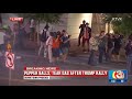 antifa commie gets shot in crotch with pepper ball at trump phoenix rally