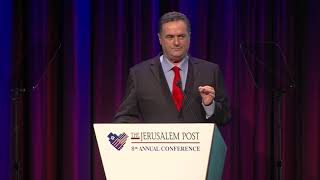 Israel Katz talks American sanctions at the 8th annual Jerusalem Post Conference, New York