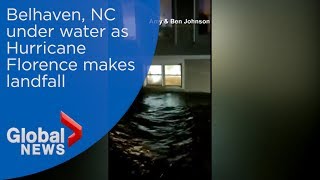 Hurricane Florence: Amateur video shows heavy flooding in Belhaven, NC