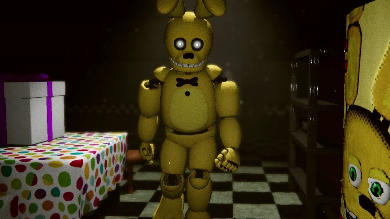 OVERNIGHT AT FREDBEARS! SPRING BONNIE IS CHASING AFTER ME | FNAF Those ...