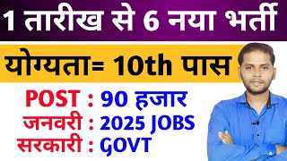 Top 6 New Government Job Vacancy January 2025 | January 2025 New Vacancy | New Vacancy 2025 |