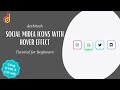 HTML & CSS Tutorial | Social Media Icons with Hover Effects