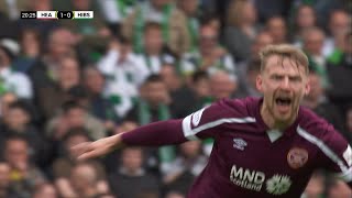 Stephen Kingsley with a long-range beauty for Hearts v Hibs in Scottish Cup semi-final