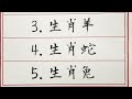 老人言：命中有天神貴人相助的五大生肖 硬笔书法 手写 中国书法 中国語 书法 老人言 中國書法 老人 傳統文化 生肖運勢 生肖 十二生肖