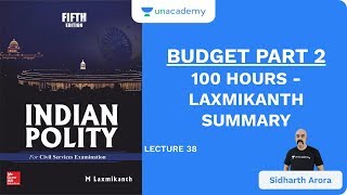 L38: Budget Part 2 | 100 Hours - Laxmikanth Summary | UPSC CSE/IAS 2020 | Sidharth Arora