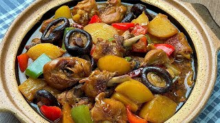 Chinese Braised Chicken with mushrooms and potatoes| Easy Chicken Recipe