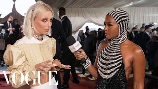 Janelle Monáe Interviews Emma on the Met Red Carpet | Met Gala 2022 With Emma Chamberlain | Vogue