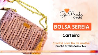 Bolsa de Crochê em fio de malha(clutch). Passo a Passo. Ponto espinha de peixe.