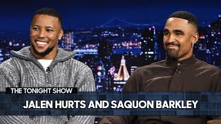 Jalen Hurts and Saquon Barkley Talk Super Bowl LIX Victory, Shotgun Beers with Eagles Offensive Line