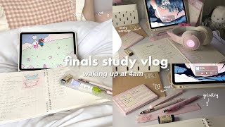 4am study vlog📓🎧final exams week, grinding, yum and healthy meals | a productive uni vlog 📔