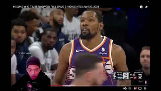 Reaction To #6 SUNS at #3 TIMBERWOLVES | FULL GAME 2 HIGHLIGHTS | April 23, 2024