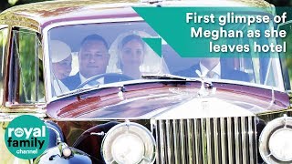 Royal Wedding: First glimpse of Meghan as she leaves hotel