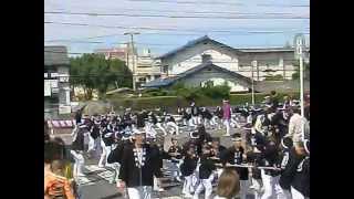 信太幸地区だんじり祭り　連合曳き　第一団地前　幸町　2012.10.08