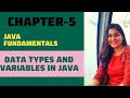Data types and Variables in Java | Java Tutorial For Beginners | Shachi Codes | Chapter-5