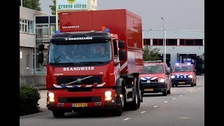 Complete CBRN straat Brandweer Haaglanden arriveert bij grote oefening ABC Westland