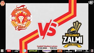 Islamabad United vs Peshawar Zalmi | Match 2 | HBLPSL 7