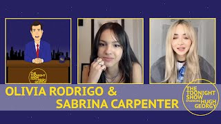 Olivia Rodrigo and Sabrina Carpenter on The Toonight Show