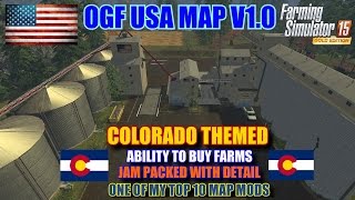 Farming Simulator 2015 - Mod Review "OGF USA Map V1.0" Map Mod Review