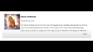 Danny McKenzie Funeral Service