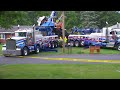 Removing crane from North Greenbush home