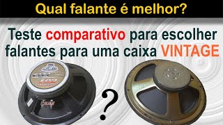 Qual falante é melhor? Teste comparativo para escolher falantes para uma caixa de som VINTAGE