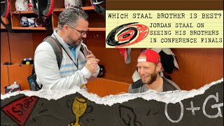 BEST BRO? Jordan Staal on whether he or Eric Staal the best to ever wear a Carolina Hurricanes uni