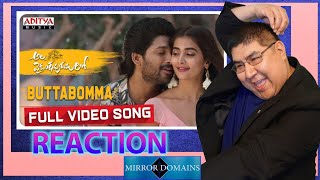 Butta Bomma Full Video Song Reaction from Mirror Domains India - Ala Vaikunthapurramuloo (2020)