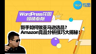 【AmzScout视频教程】新手如何做亚马逊选品？Amazon竞品调研分析技巧大揭秘！新手也能学会的亚马逊选品小技巧！