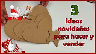 3 IDEAS NAVIDEÑAS PARA HACER Y VENDER // Manualidades navideñas con reciclaje // Navidad 2022
