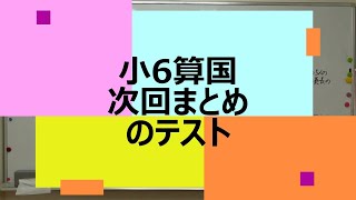 ナンバーワンゼミナール　小6算国　23,1,19 ダイジェスト版(次回まとめのテスト)