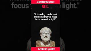 It is during our darkest... | Aristotle Quotes || Quotes Status | #shorts #quotes #motivation